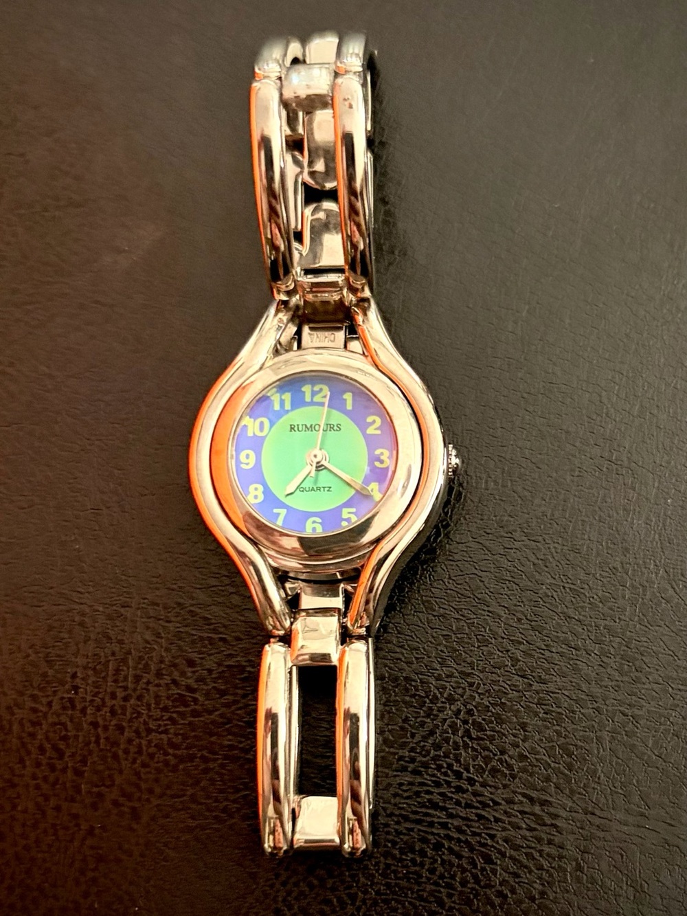 Y2K Rumours Silver Bracelet Watch with Colorful Dial